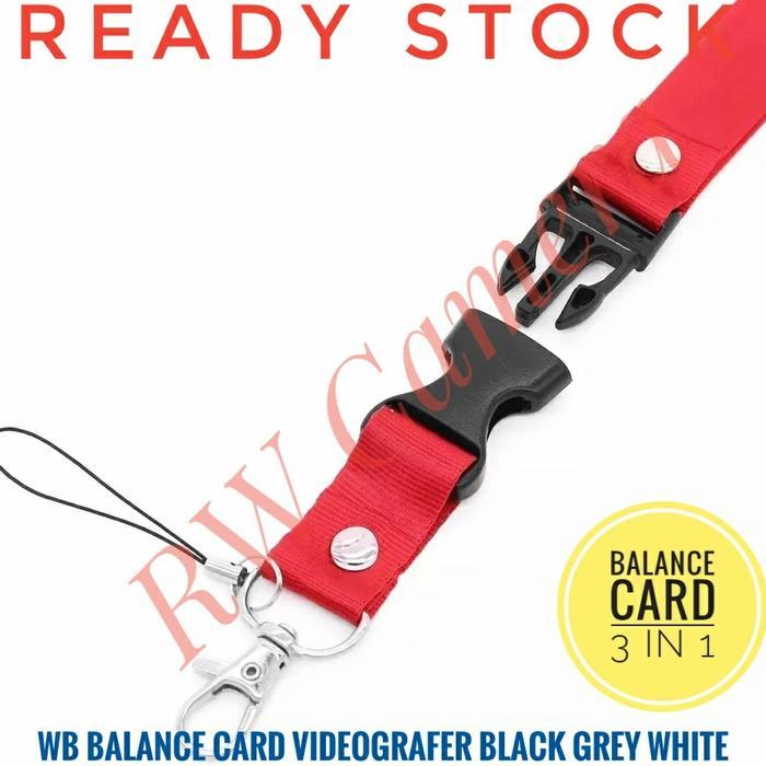 zii8- Digital White Balance Card 3 In 1 Grei Black White Videografer Wb Card