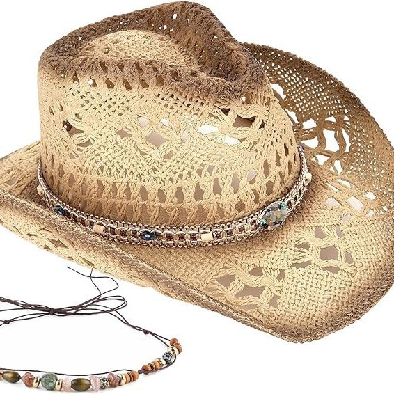 Bohemian Hollow Cowboy Hat Aliexpress Men'S Hat Summer Western Cowboy Beach Hat