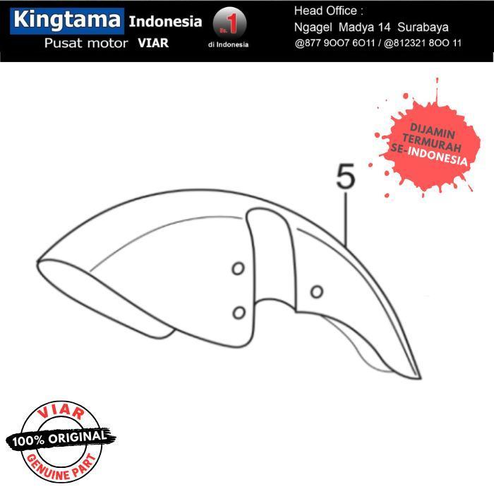 ASLI FR FENDER / SPAKBOR DEPAN SEPEDA LISTRIK RODA TIGA VIAR TIPE ER1 / RE3 READY STOCK