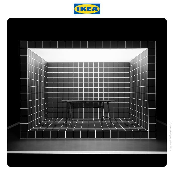 fmzp- Ikea Utespelare Meja Gaming / Kerja Minimalis Hitam 160X80 Cm