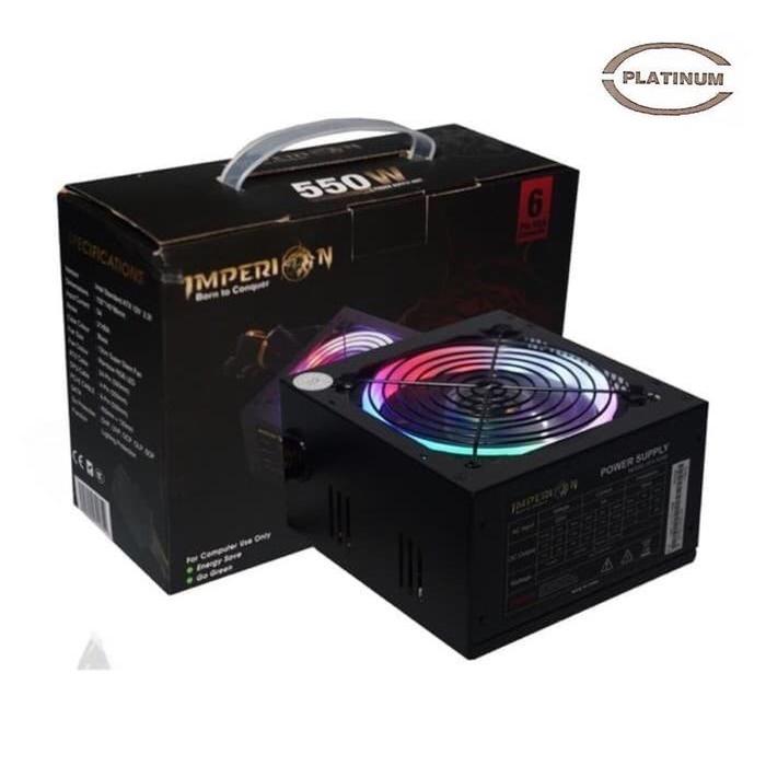 Imperion PSU 550W RGB with 6 Pin VGA Power Supply