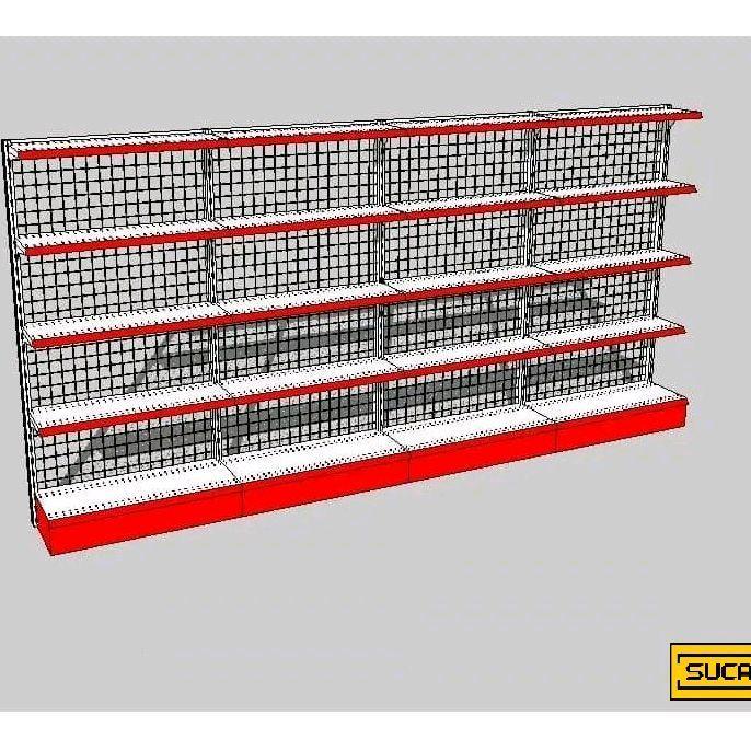 Rak Gondola / Rak Minimarket Wall T.180cm 1 Unit Start 3 unit Connect