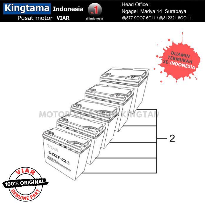 ASLI BATTERY / BATERAI SEPEDA MOTOR LISTRIK VIAR NX E-MOTOR READY STOCK