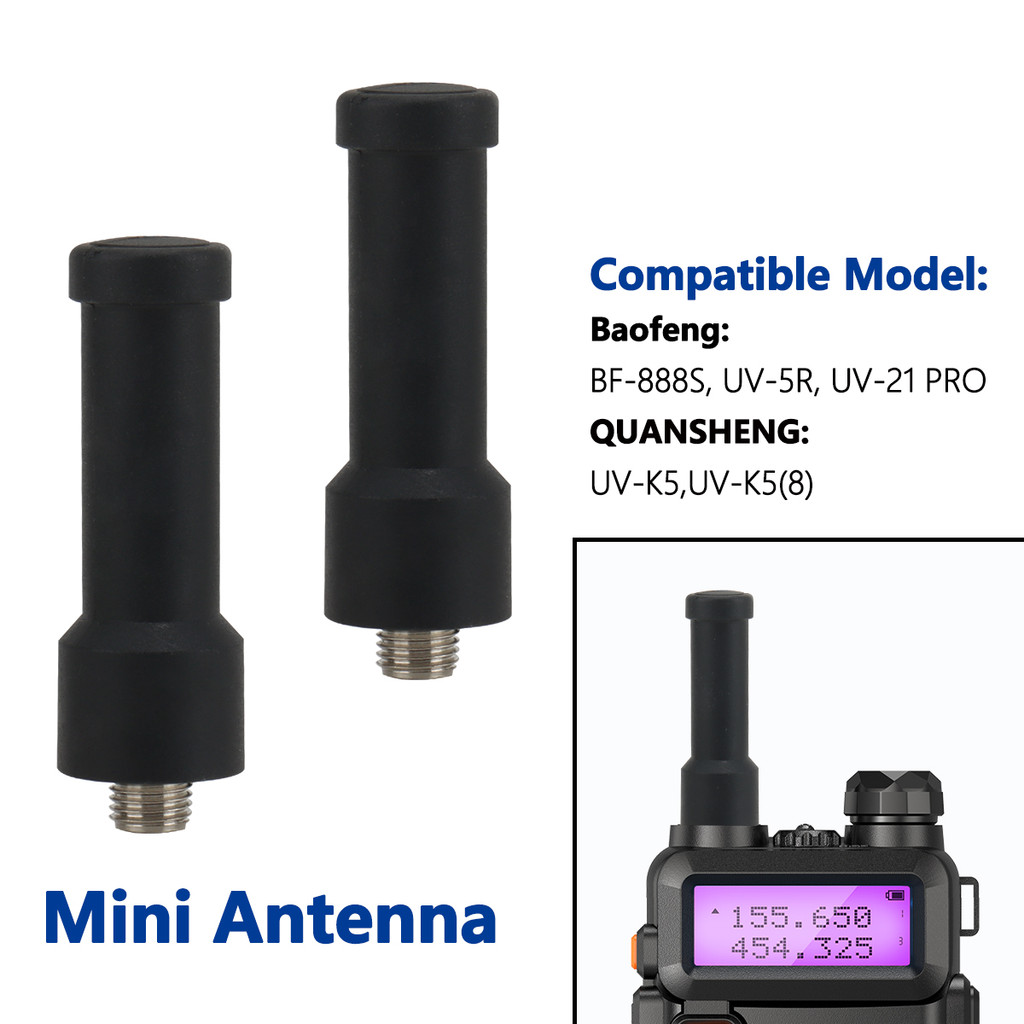 Abbree Antenna Stubby Antenna Sma-Female Uhf 400-470Mhz Two Way Radio Antenna Replacement Walkie