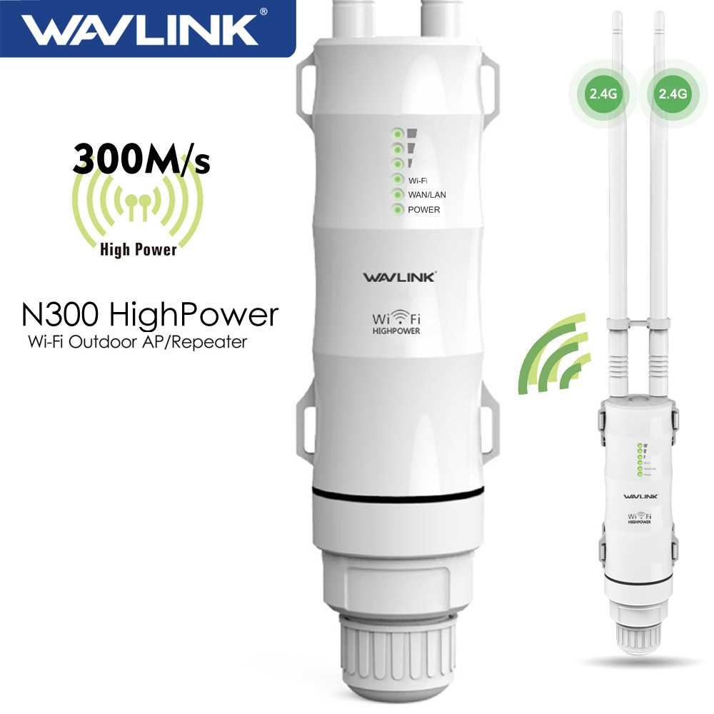 Wavlink High Power 300Mb Wireless Wifi Repeater Outdoor 2.4G Wireless Wifi Router / Extender Poe