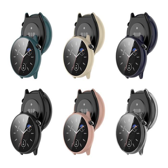 4x7s- Hard Case Pc Bumper 2In1 For Amazfit Gtr Mini W/ Screen Tempered Glass