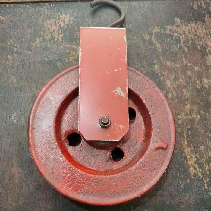 Kerekan Sumur BESAR KUAT Kasar Pande Katrol sumur besar pakai double Bearing