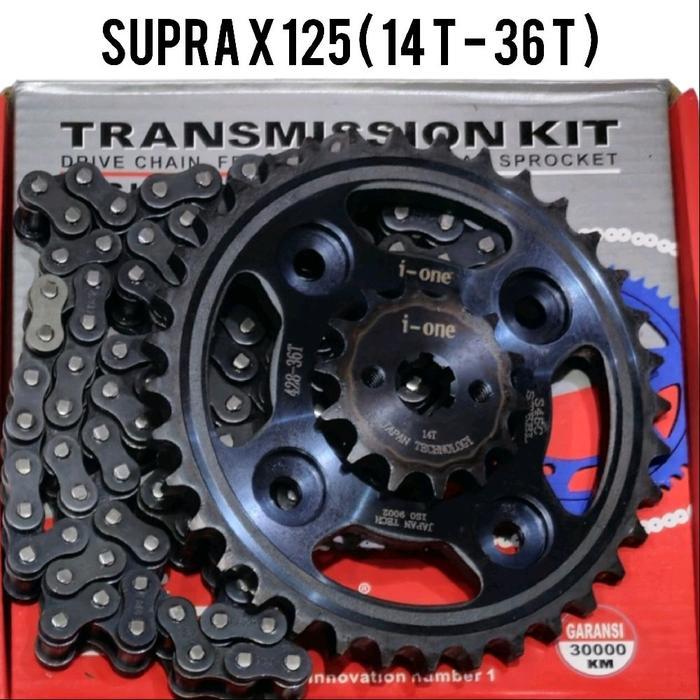 Gercep Gearset Supra X125/Gear Paket Supra X125/Gigi Tarik Supra X125/Paket Gir Rante Supra X125