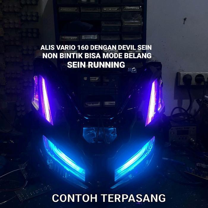 LAMPU ALIS VARIO 160 RGB NON BINTIK DAN DEVIL SEIN ALIS VARIO1L 160 RGB NON BINTIK MODE BELANG
