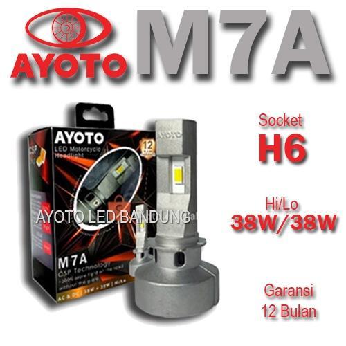 Ayoto M7A Bohlam Lampu Depan LED Motor Beat Vario Xeon Matic Socket H6 38W