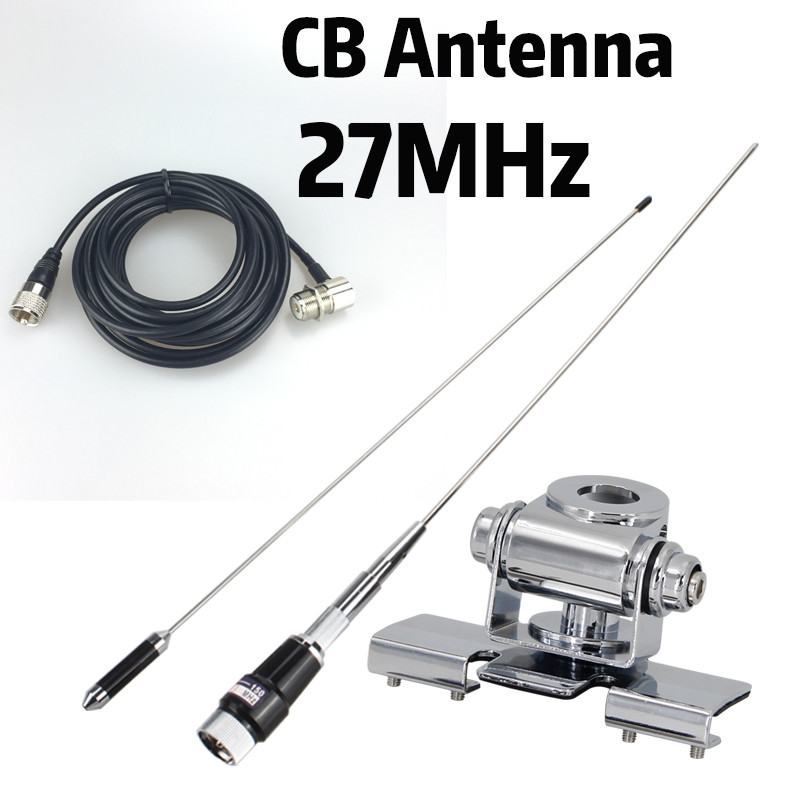 CB Antenna 27MHz CB Radio Antenna PL259 Male Compatible Midland/Uniden/Midland/Maxon Vehicle Car