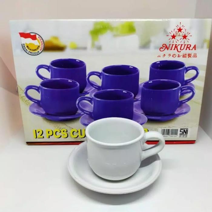 CANGKIR SET NIKURA 12 PCS GELAS TEA CUP AND SAUCER