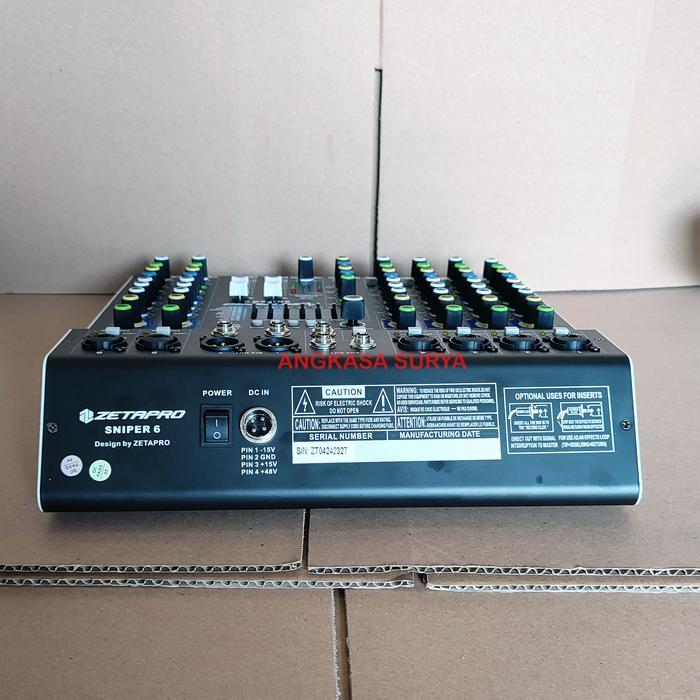 Khusus Instan/Sameday Mixer Zetapro Sniper6 / Sniper 6 Original / Mixer 6 Channel Ada Compressor ,