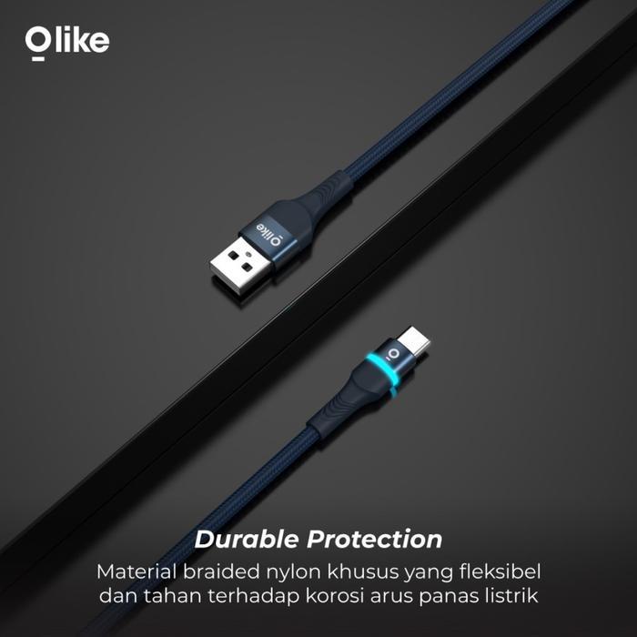 Olike D101 Kabel Data LED Lightning/Micro USB/Type-C Fast Charging 3A D101M D101C D101L
