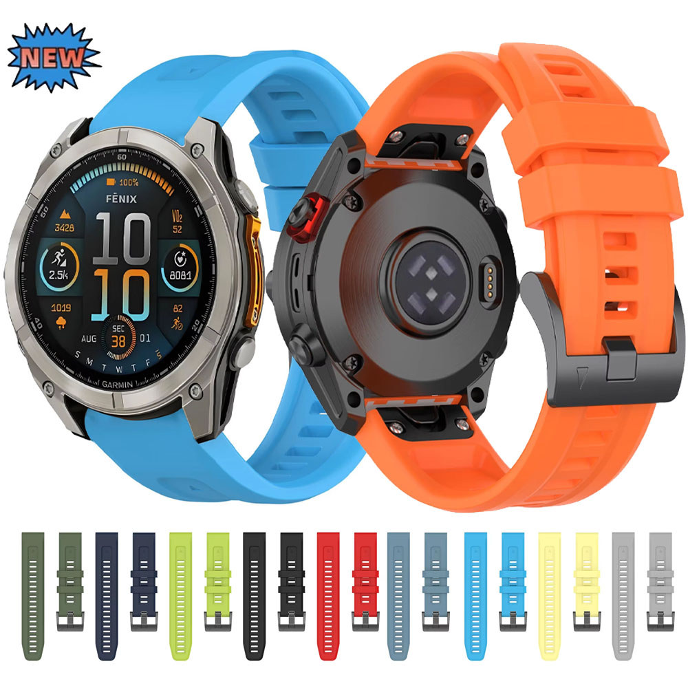 20/22/26Mm Quick Fit Silicone Strap For Garmin Fenix 8/Tactix 8/Fenix E/Fenix E 7X 6X Sports