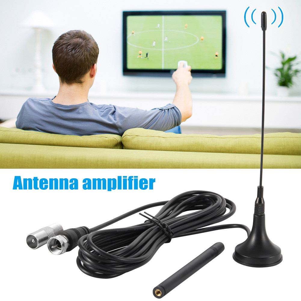 DVB-T TV Antenna HDTV 30dBi Indoor Digital Antenna Aerial Booster Cable TV HDTV Gain Amplifier