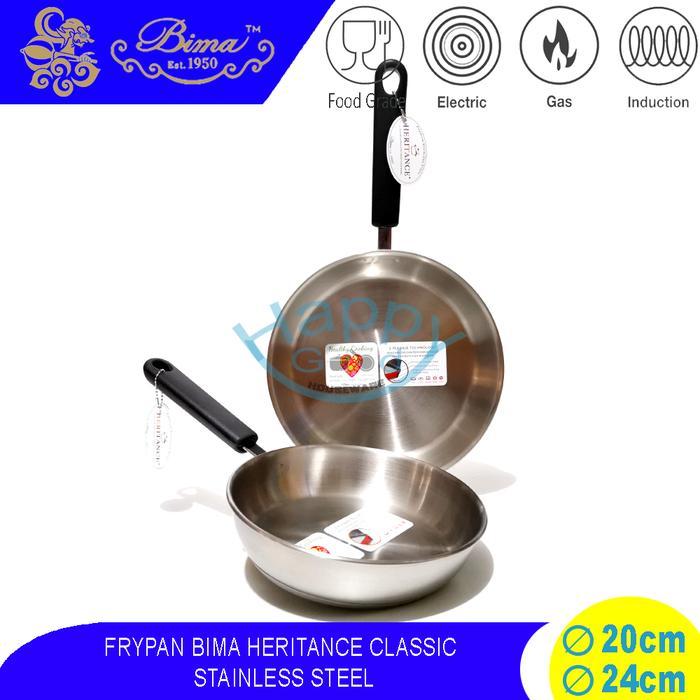 BIMA HERITANCE CLASSIC 20-24CM FRYPAN PANCI PENGGORENGAN INDUKSI STAINLESS SUS304