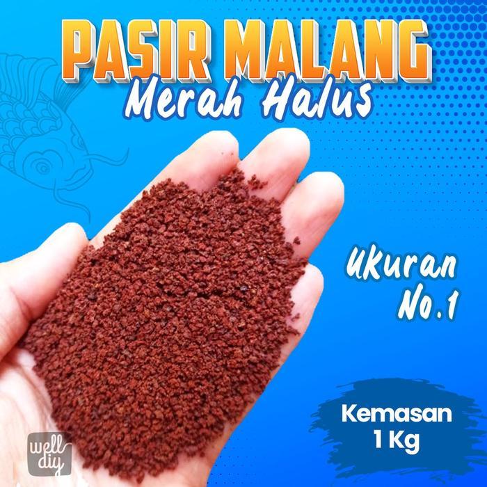 Pasir Malang Merah Ikan Channa Predator Aquarium Aquascape - 1 Kg