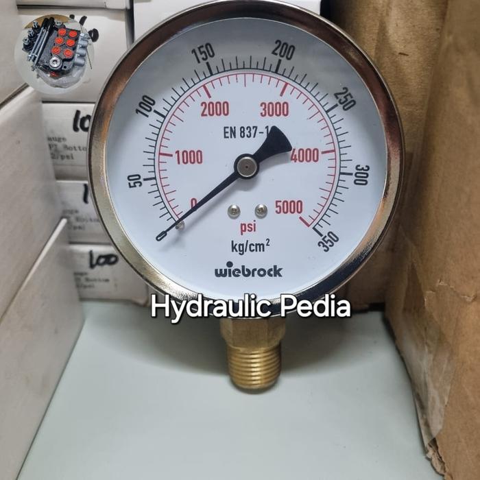 350 Bar Pressure gauge 4 inch besi WIEBROCK // Manometer Gauge 4 inch 350 bar WIEBROCK