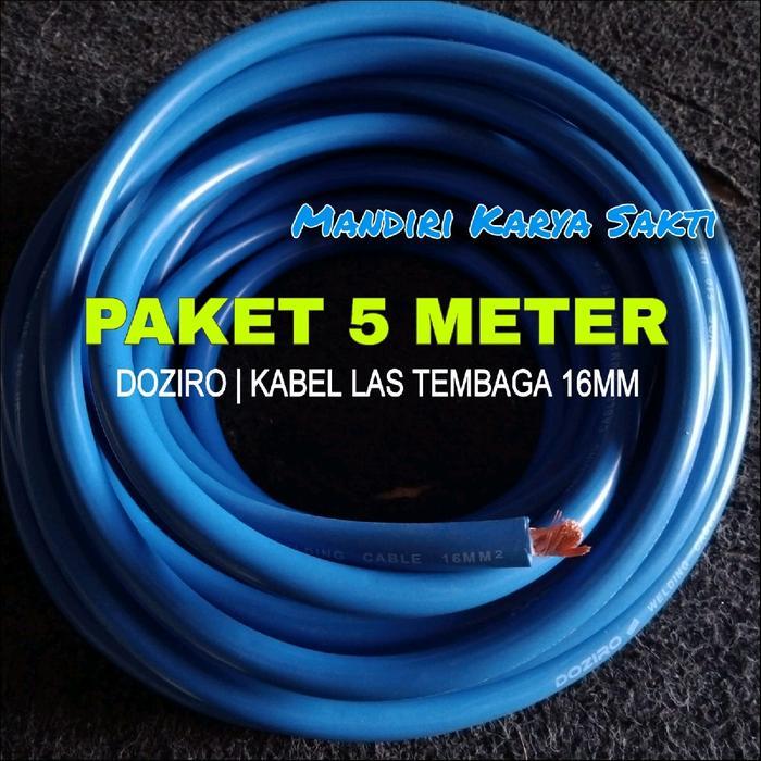 DOZIRO Paket Kabel Las 16mm Doziro Welding Cable Copper Wire 16mm Doziro Panjang 10 Meter