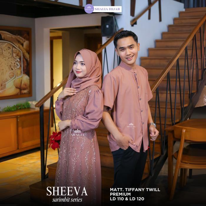 READY Sheeva Dress Sarimbit Couple Keluarga Luxury Gamis Kemeja Koko Brokat Tile Premium BUSUI