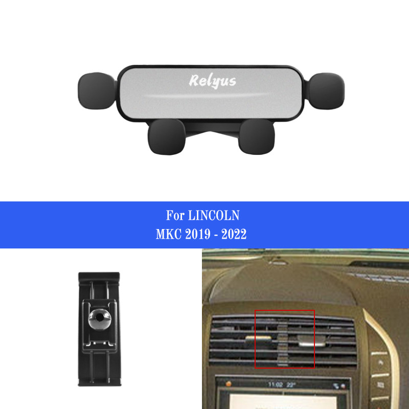 Car Mobile Phone Holder Smartphone Air Vent Mounts Holder Gps Stand Bracket for Lincoln MKC 2019-202