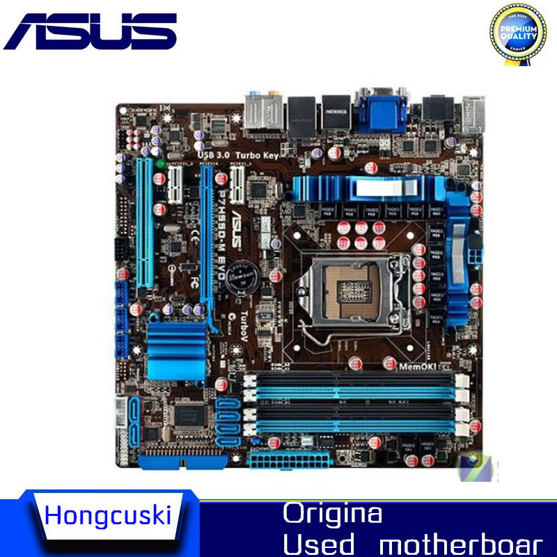 Used For P7H55D-M EVO original motherboard DDR3 LGA 1156 Support I3 I5 cpu 16GB USB2.0 VGA HDMI H55 