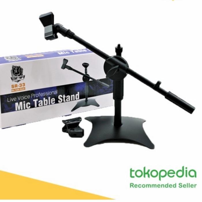 BRG BARU BMA SR-33 STAND MIC MEJA/PENDEK~Microphone Table Stand~Podium Desk