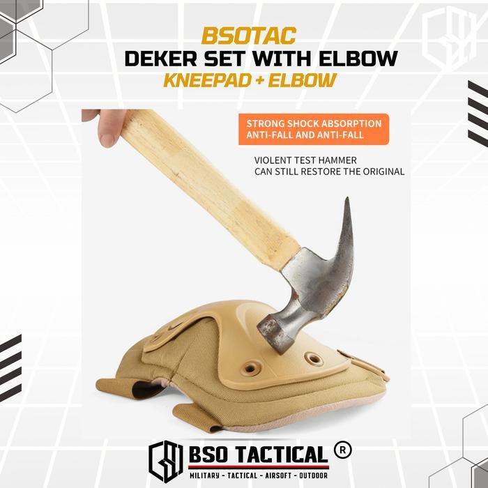 Decker Set Lutut Siku Tactical Outdoor Kneepad set with Elbowpad