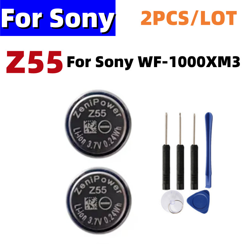 2Pcs/Lot Z55 Battery For Wf-1000Xm3 Wf-Sp900 Wf-Sp700N Wf-1000X Zenipower Battery Earphone 3.7V