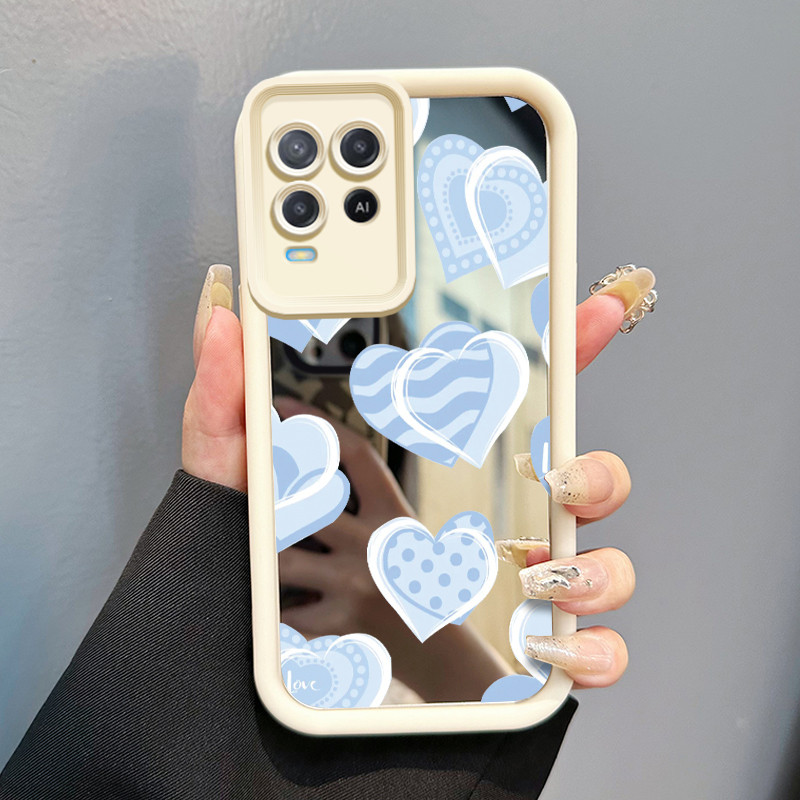 Casing Hp OPPO A54 Case HP Casing pola Pelangi Cinta Kasing cermin Cesing Silikon Softcase