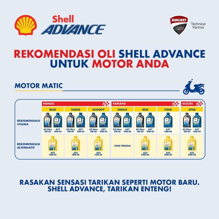 OLI SHELL ADVANCE AX7 1 LITER MOTOR MATIC 1L