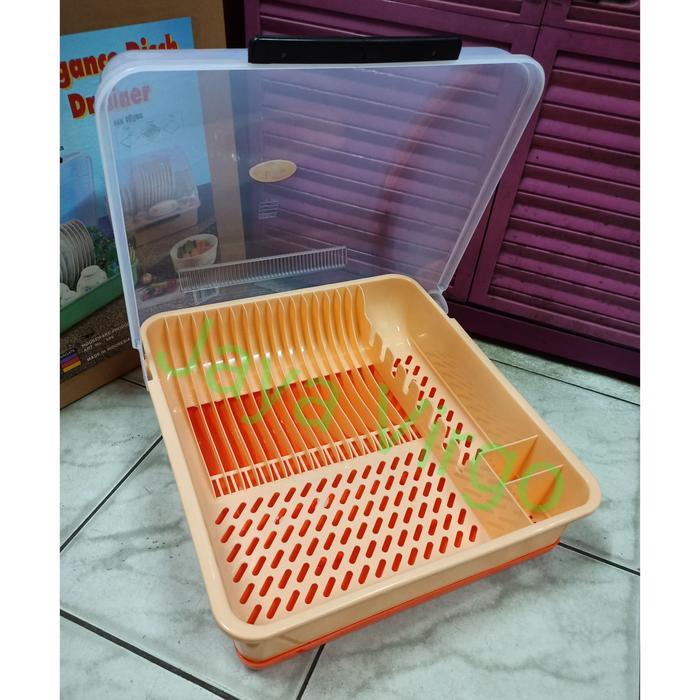 TERMURAH Rak piring NAGATA / rak piring tutup plastik / dish drainer / dishrack