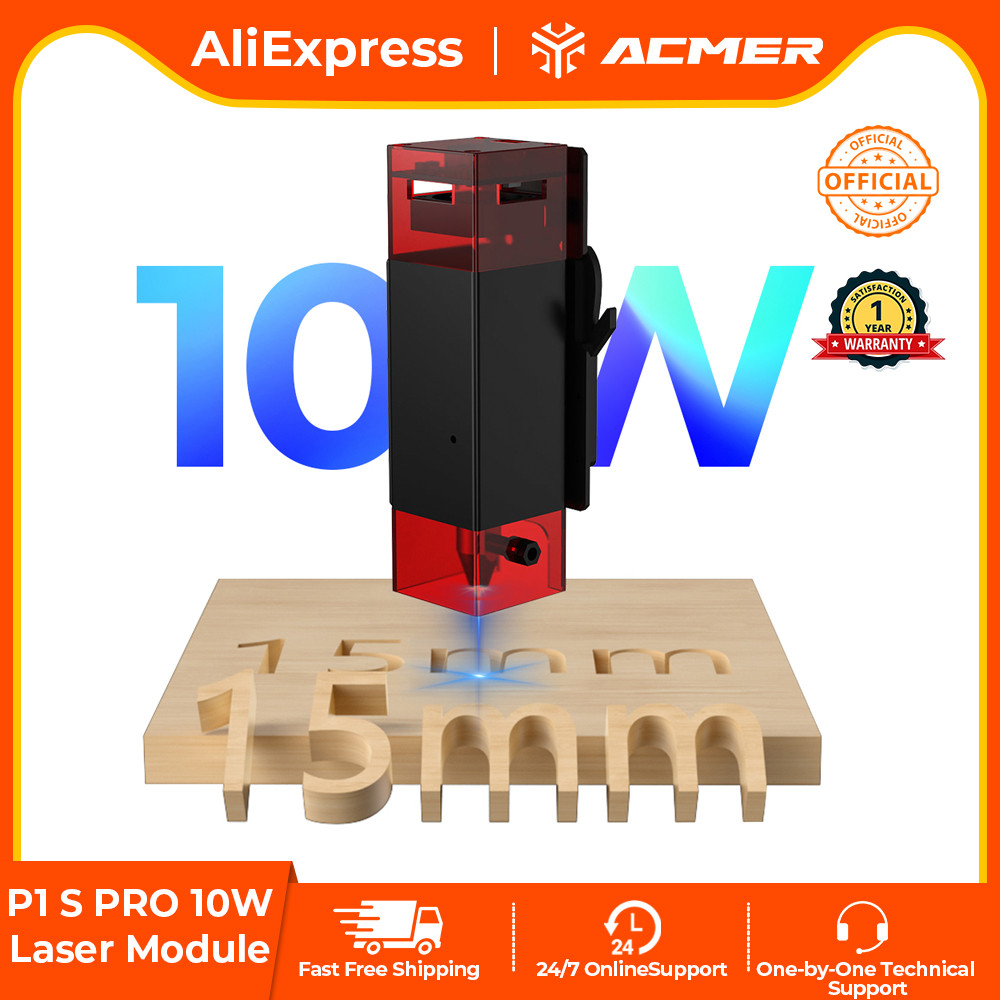 Acmer 10W Laser Head Upgrade Kit For Blue Diode Cnc P1 S Pro Laser Engraving And Cutting Machines