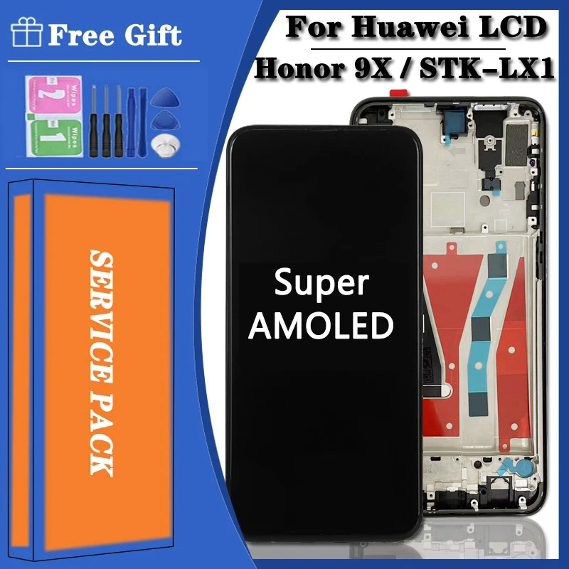 Test New 9X Lcd For Huawei Honor 9X 9 X Premium Global Stk-Lx1 Lcd Display Touch Screen Digitizer