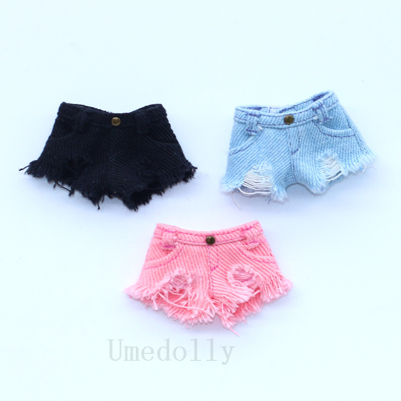 1pcs Cute Doll Demin Shorts Jeans for Ob11, Holala, Blyth, Middle Blyth, Ixdoll Doll Pants Clothes