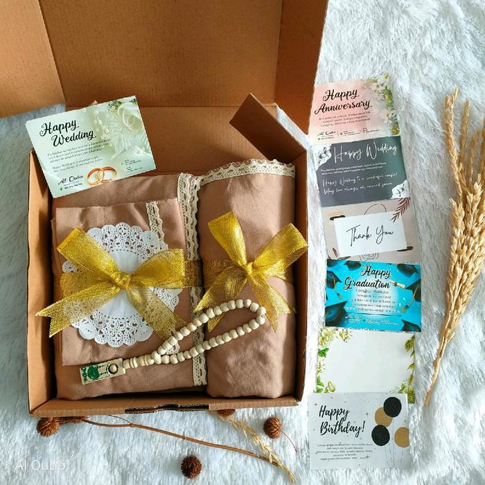 Hampers Mukenah Muslim Dewasa Traveling Free Tasbih Hadiah Ulang Tahun/Souvenir Wedding/Kado