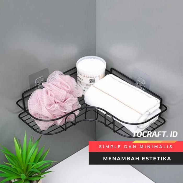 Ikea Home - Rak Sudut Kamar Mandi Tempat Sabun Tempel Dinding Set Dengan Perekat Minimalis Serbaguna