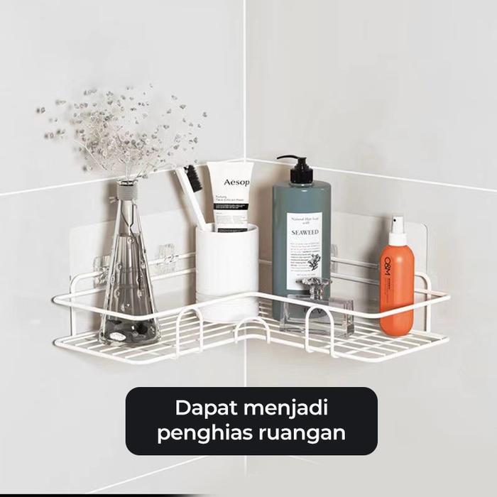 Ikea Home - Rak Serbaguna Rak Sudut Kamar Mandi Rak Kamar Mandi Besi Rak Sabun Hrm135