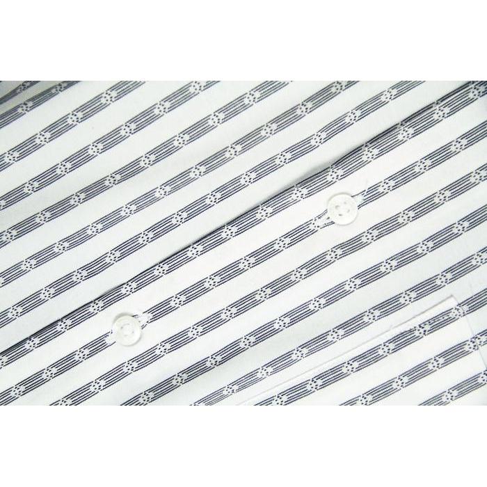 Kemeja Formal SlimFit Putih Motif Salur Lengan Pendek MG-11 WD & Co.