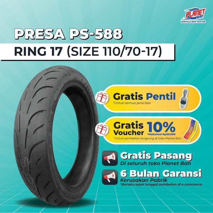 Ban Motor Ring 17 - 110/70 Presa PS-588 (Ban Motor Xabre, Byson FI, MT25, R25, XSR, Ninja 250, CBR