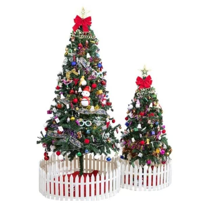 Carre_ Promo Pohon Natal 150Cm Lengkap Hiasan Aksesoris Natal Dan Lampu Tumblr