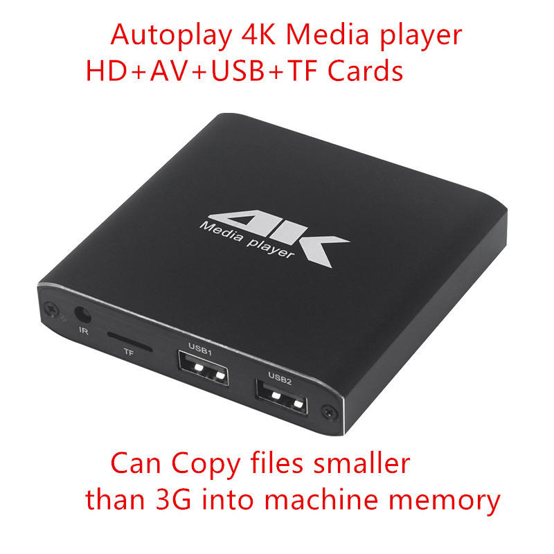 Newest Advertising Player Mini 4K Media Player Support Micro SD TF Card USB Disk 1080P Autoplay Full