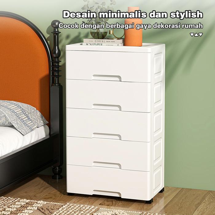 etife Lemari Pakaian Anak 4 5 Tingkat Tempat Penyimpanan Mainan/Snack/Baju Serbaguna