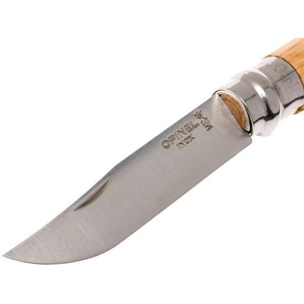 Opinel Luxury No.8 Stainless Steel Oak Handle Folding Knife