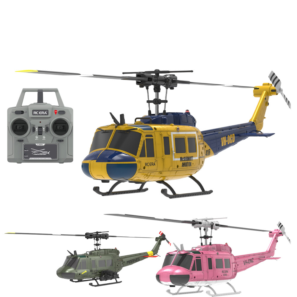 C032 Huey UH1 Helicopter 6-Channel Brushless Model Airplane Laser Height Locking Optical Flow