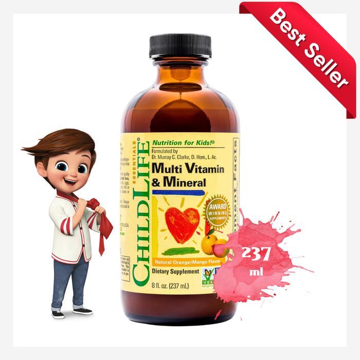 Childlife Multivitamin 237ml CHILDLIFE ESSENTIALS Kids Multivitamin & Mineral - Kids Vitamins,