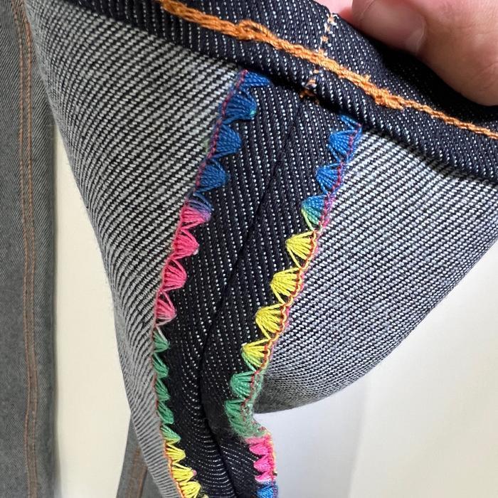 8zg8- Denim Selvedge Taczille Button Rainbow.Ind/Denim Selvedge/Celana Denim Pria Jeans