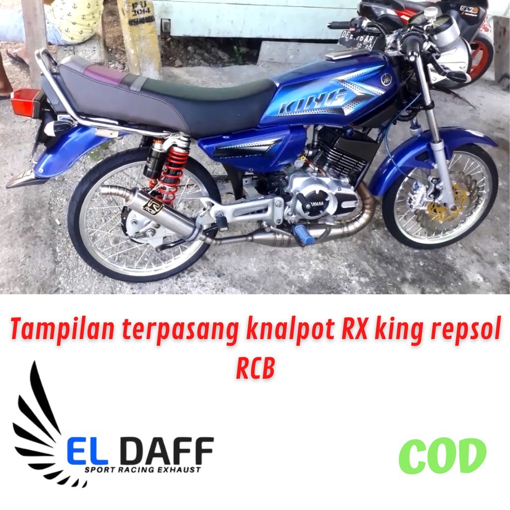 Knalpot Racing RCB RX King Kolong Repsol Full Stainless Model Ninja Suara Garing Kemrincing