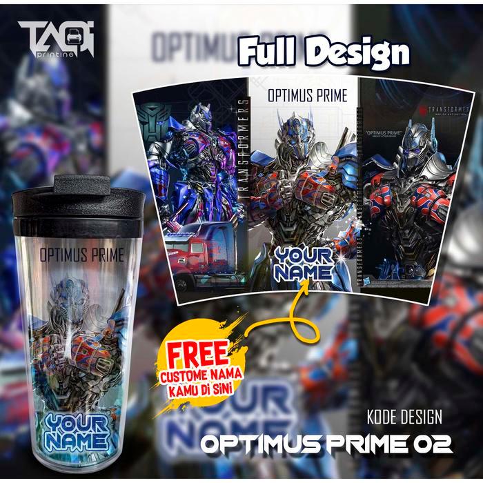 Kado Spesial Tumbler Optimus Prime 02 Botol Minum Optimus Prime 500 ML